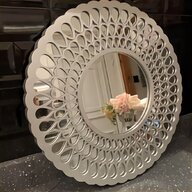 round wall mirror silver for sale