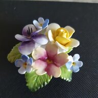 vintage porcelain flower brooch for sale