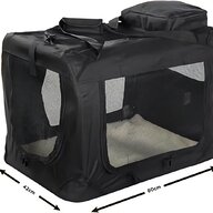 fabric folding dog crate large for sale