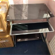 clear glass computer desk for sale