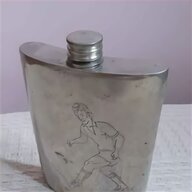 vintage pewter hip flask for sale