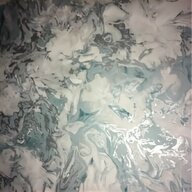 teal and silver wallpaper for sale