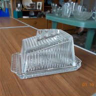 vintage glass butter dish for sale