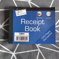 receipt book for sale