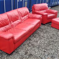 leather sofa recliner red for sale