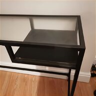 clear glass computer desk for sale