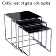 black gloss nest table for sale