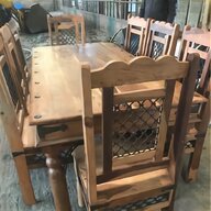 mexican pine dining table chairs for sale