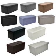 leather footstool storage for sale