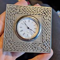 pewter mantle clock for sale