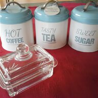 retro tea coffee sugar jars for sale