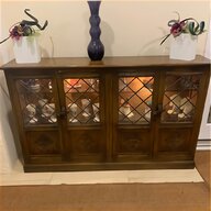 walnut display cabinet glass for sale