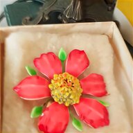 vintage enamel flower brooches for sale