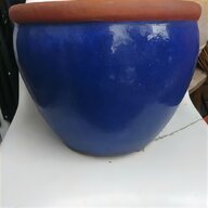 blue glazed planter for sale