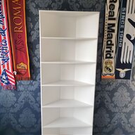 white corner shelf unit for sale