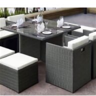 rattan garden furniture set cube for sale