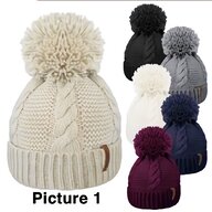 cable knit bobble hat pattern for sale