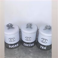 grey tea coffee sugar canisters for sale