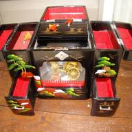 lacquered jewellery box for sale