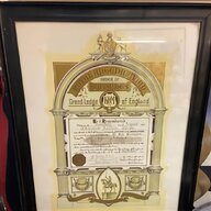 masonic certificate for sale
