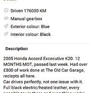 honda accord type for sale