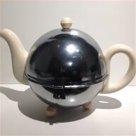 vintage tea set chrome for sale