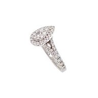 white gold diamond cluster ring for sale