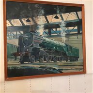 steam train oil painting for sale