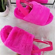 pink fluffy slippers for sale