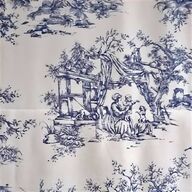 toile fabric blue for sale