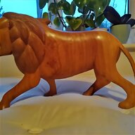 carved wood lion for sale