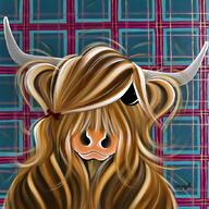highland cow painting for sale