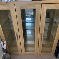 solid oak wall display cabinet for sale