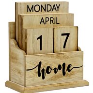 vintage wooden perpetual calendar for sale