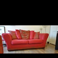 dfs red sofa and armchair for sale