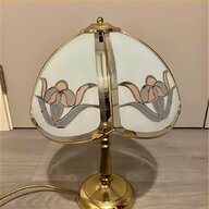 vintage glass table lamp pair for sale