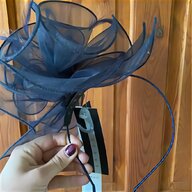 cream and navy fascinator for sale