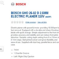 bosch gho 26 82 planer for sale