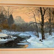 winter scene oil painting for sale