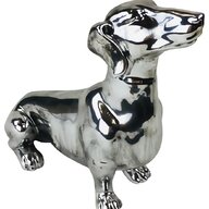 solid silver dog figurines for sale