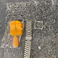24mm orange silicone watch strap for sale