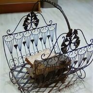 wrought iron log basket for sale