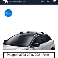 peugeot 3008 roof bars for sale