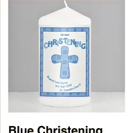 christening candle for sale