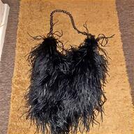 black ostrich feather bag for sale
