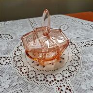 art deco glass butter dish for sale