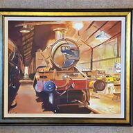 steam train oil painting for sale