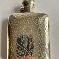 solid silver hip flask for sale