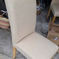 6 cream leather dining chairs for sale