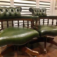 green leather captains chair for sale
